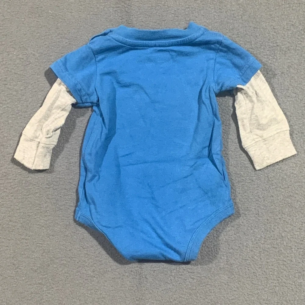 Carhartt Baby‎ Boy's 3M Blue Heavy Haulers Truck Bodysuit Long Sleeve Shirt